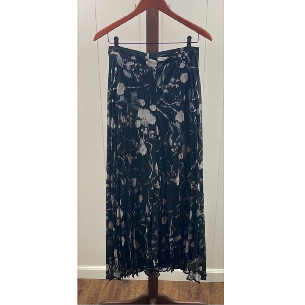 Kaos NWT Made in Italy Black Patterned Pleated Wide Leg‎ Pants